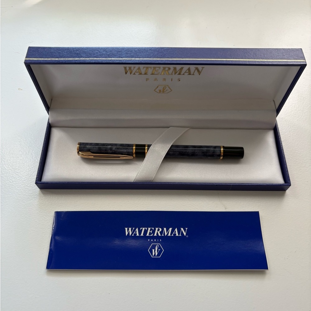 Waterman Paris France Ball Pen Blue/Gold New In Box
w/ Original Papers